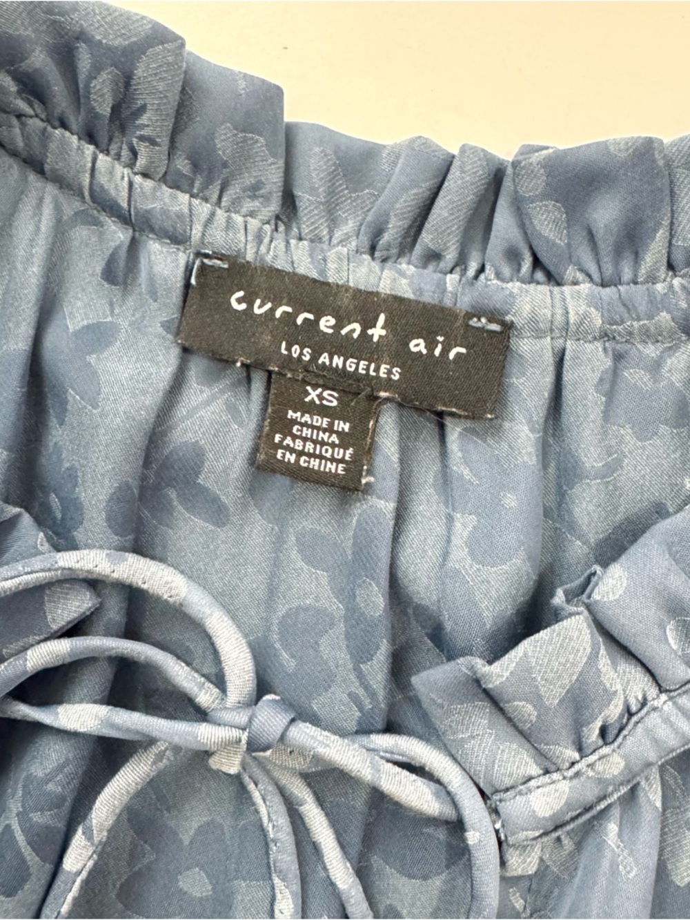 Current Air Sleeveless Pleated Smocked Tiered Dress Blue Floral XS Cottagecore - Picture 7 of 11
